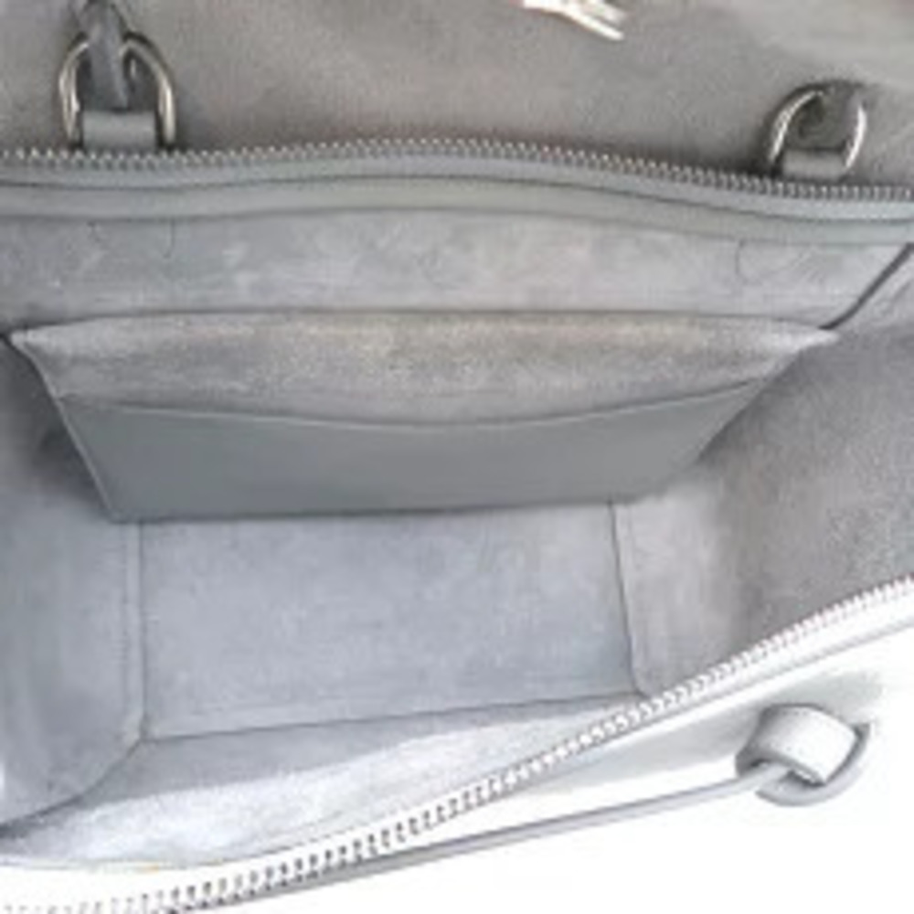 Celine Belt Body Waist Crossbody Bag Shoulder Leather Gray - Picture 7 of 9